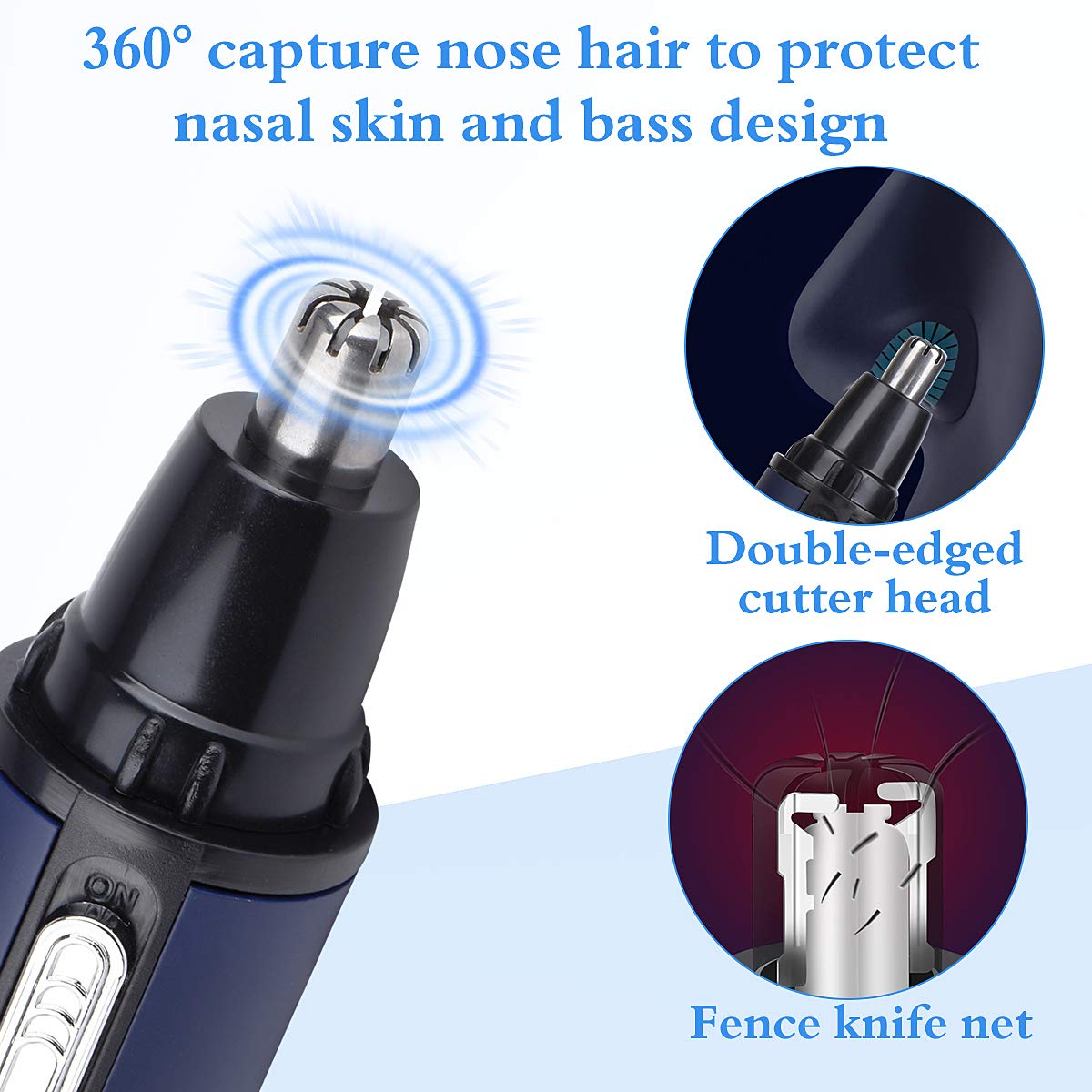 Nariz recarregável USB e aparador de cabelo para homens